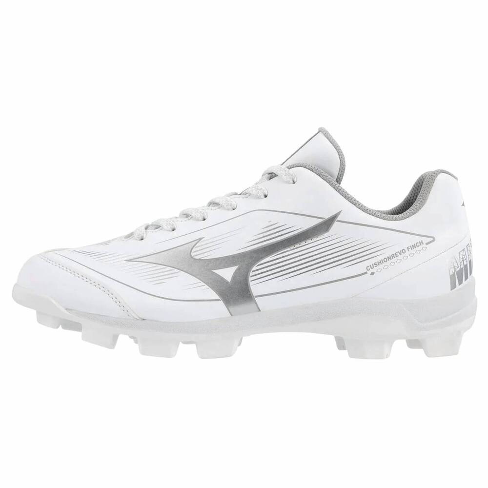 NEW MIZUNO women's cushionrevo finch tpu softball cleats shoe in white